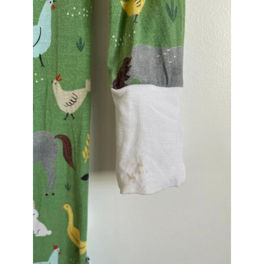 Little Sleepies Farm Print Bamboo Zippy 12-18 Months